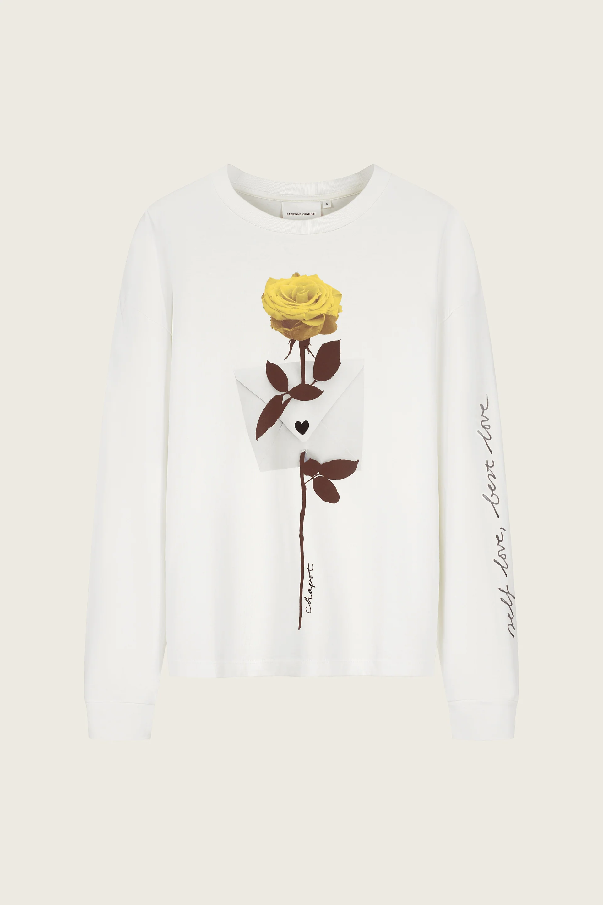 Phileine Rose LS T-shirt | Cosy White