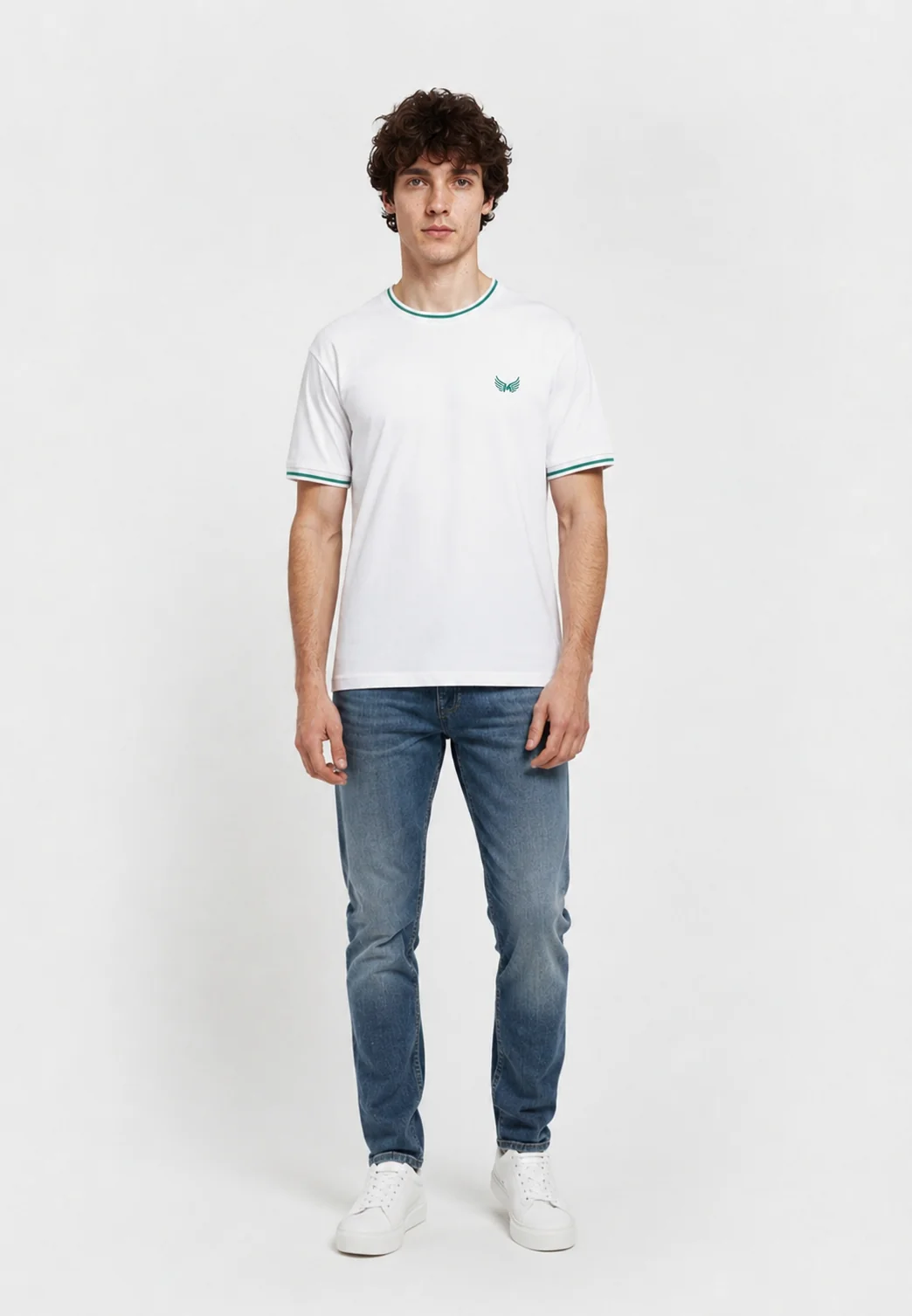 T-shirt manches courtes regular blanc coton ROLL