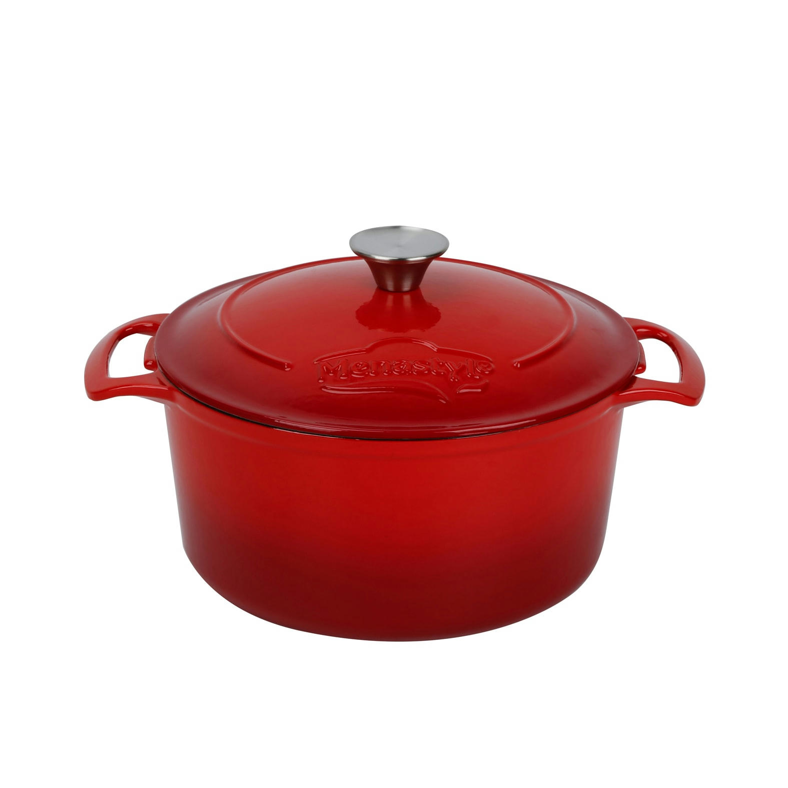 COLETTE - Cocotte ronde 5L en fonte émaillée rouge
