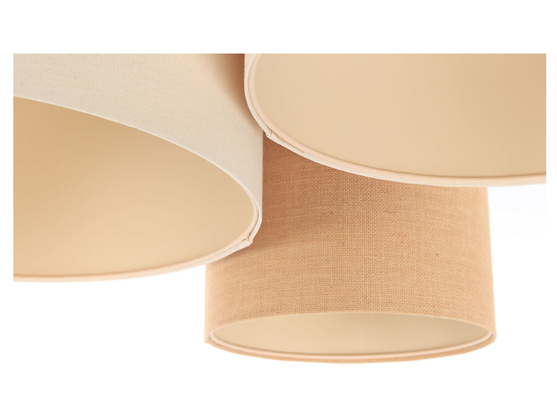Lampa sufitowa Boho 3-punktowa beżowa