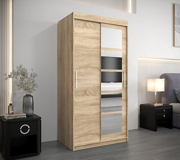 Armoire coulissante Roma 1 100, profondeur 62 sonoma
