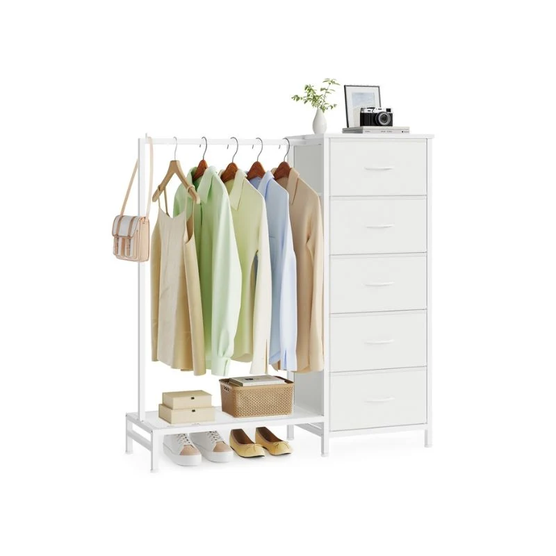 Commode avec portant et étagère à chaussures