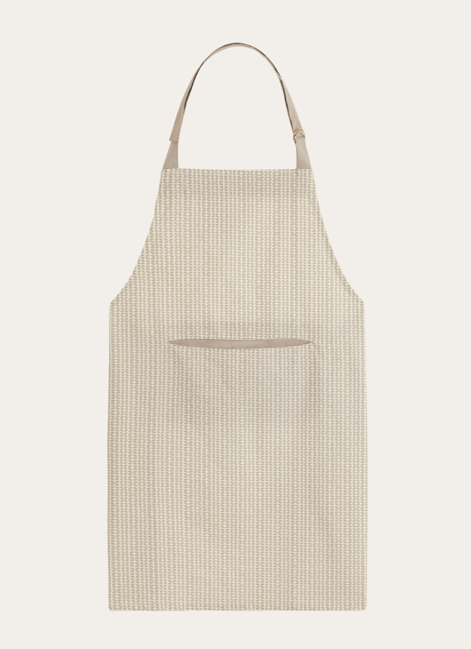 TABLIER EN COTON IMPRIMÉ MINI MOTIFS GRIS