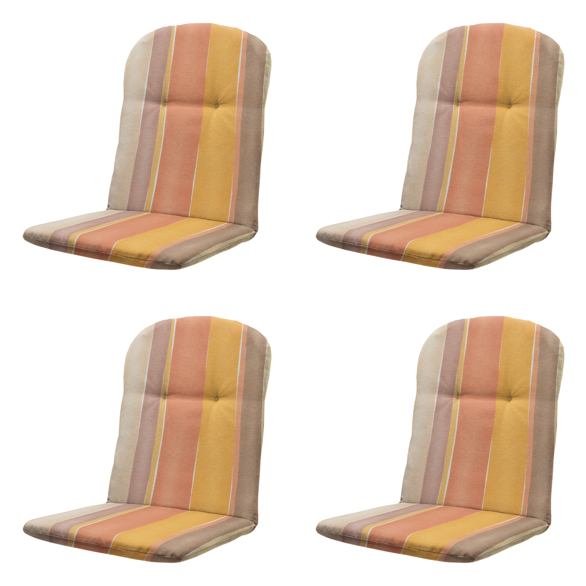 Madison kuipstoelkussen hoge rug Nox - mulitkleur - 96x45x3,5cm - set van 4