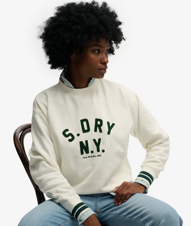 Country Club Applique Crew Sweatshirt