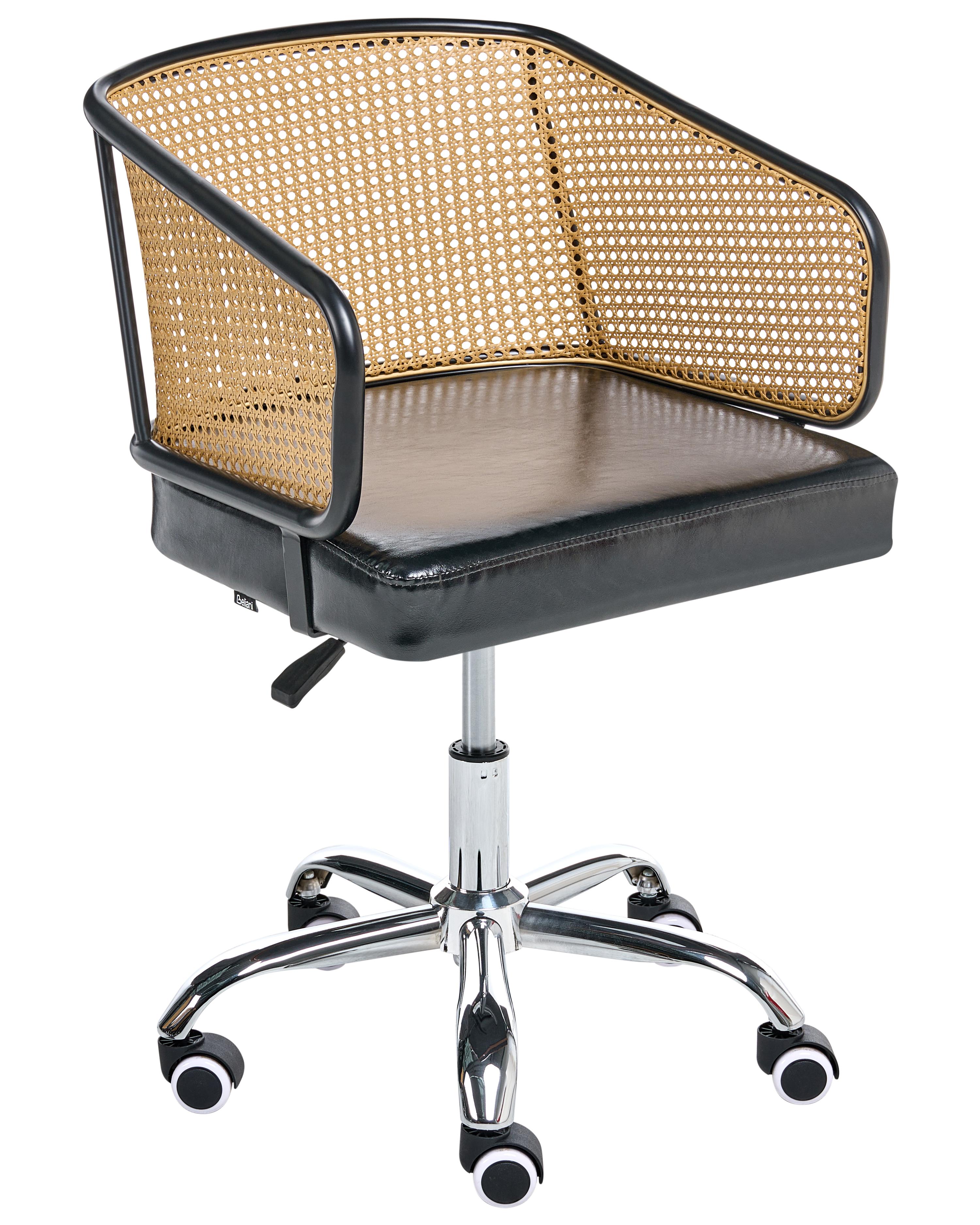 Desk Chair TUCSON Faux Leather Black