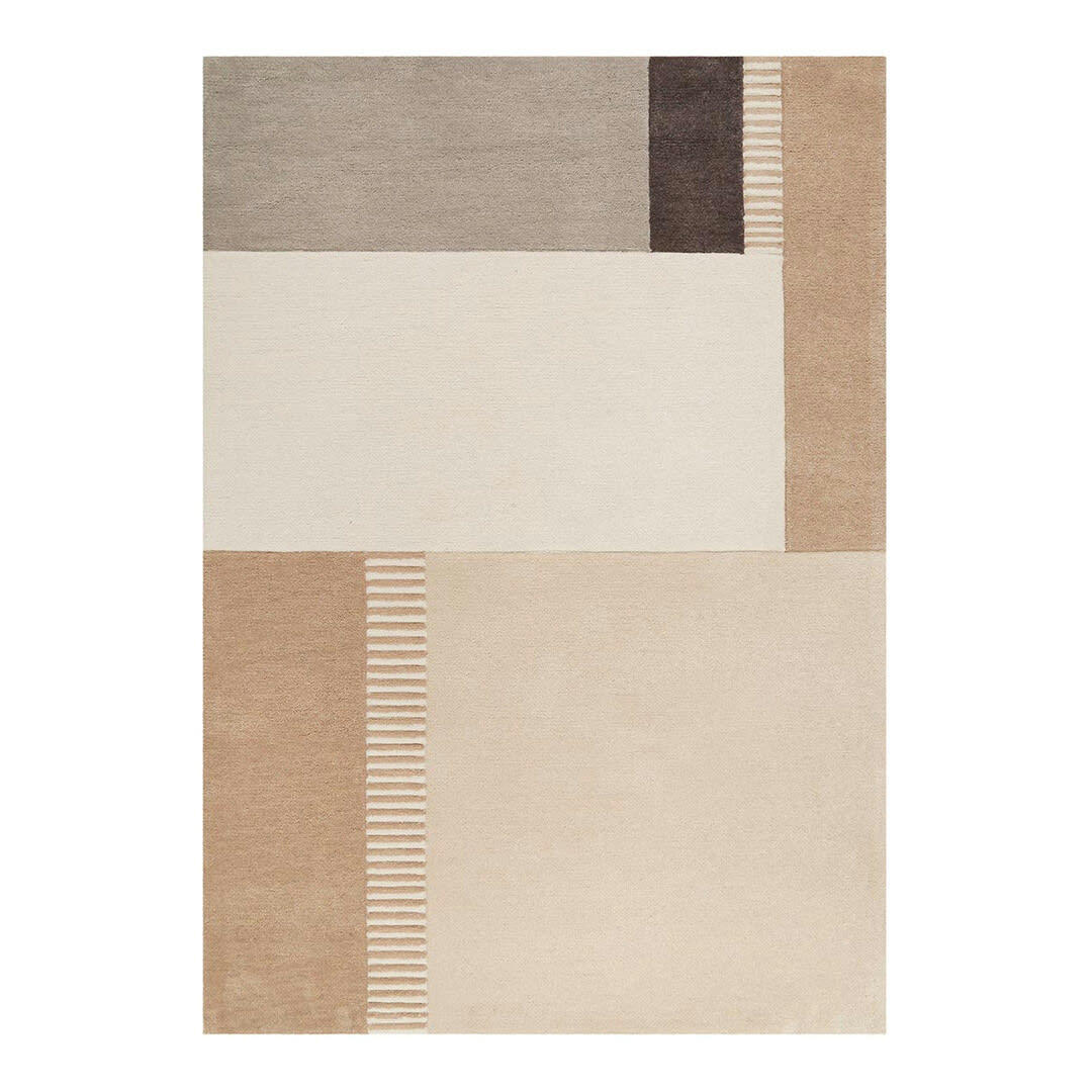 TOWN - Tapis géométrique design en polyester beige 130x190