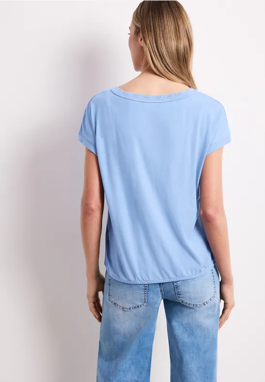 T-Shirt mit Rundhals und Deko-Tape