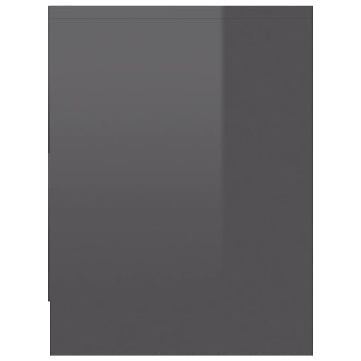 NNEVL Bedside Cabinets 2 pcs High Gloss Grey 40x30x40 cm Chipboard