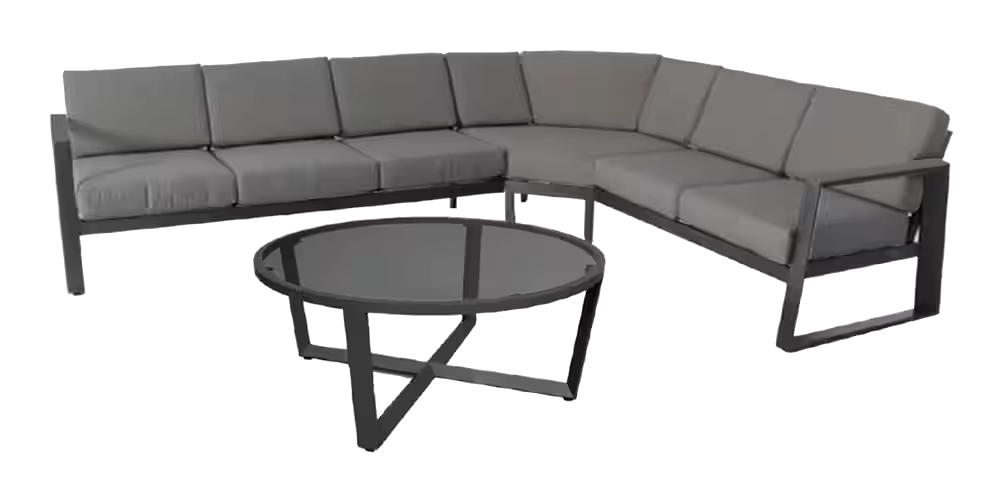 CANVAS Whistler Outdoor/Patio Sofa Sectional Set, Grey, 4-pc