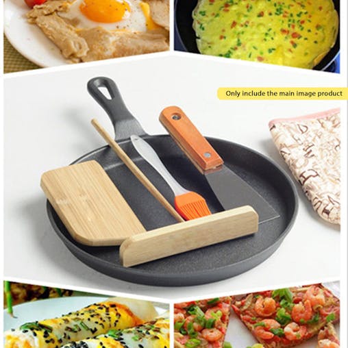 SOGA 2X 26cm Round Cast Iron Frying Pan Skillet Griddle Sizzle Platter