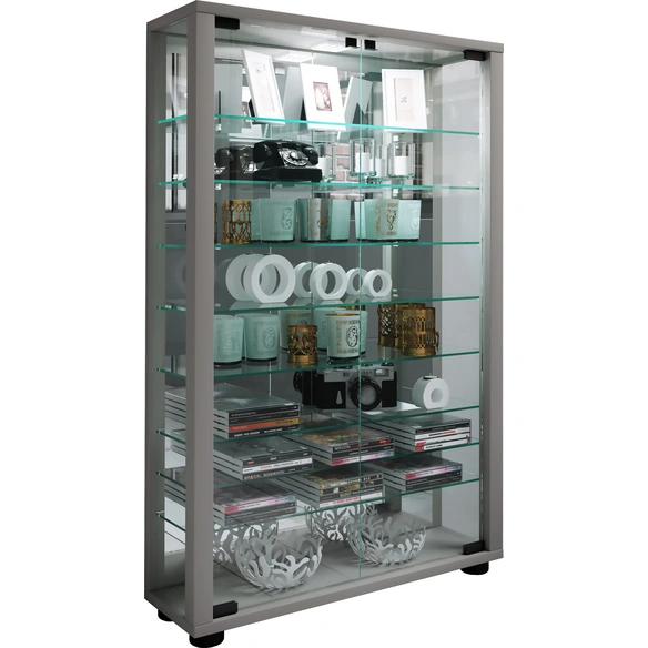 Vitrine »Lumo«, mit LED-Beleuchtung, BxH: 59 x 91,3 cm, Holzwerkstoff/Glas