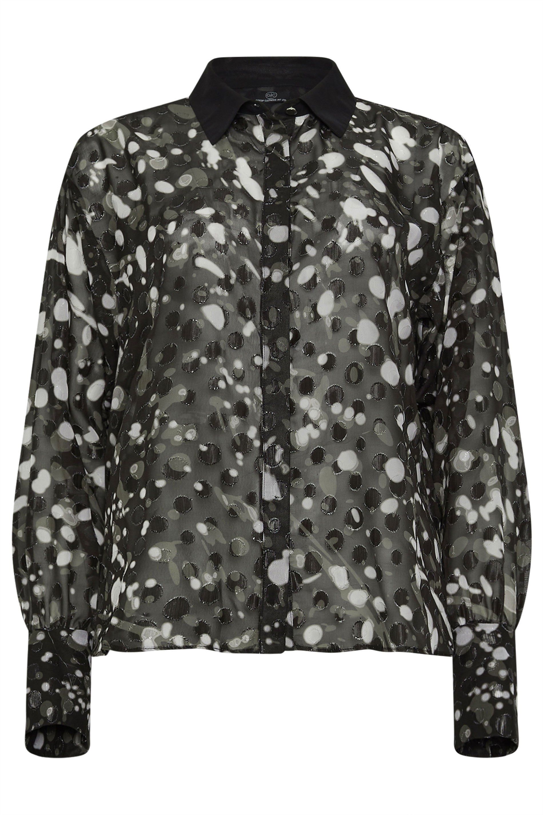 Star by Julien Macdonald Contrast Collar Polka Dot Print Shirt