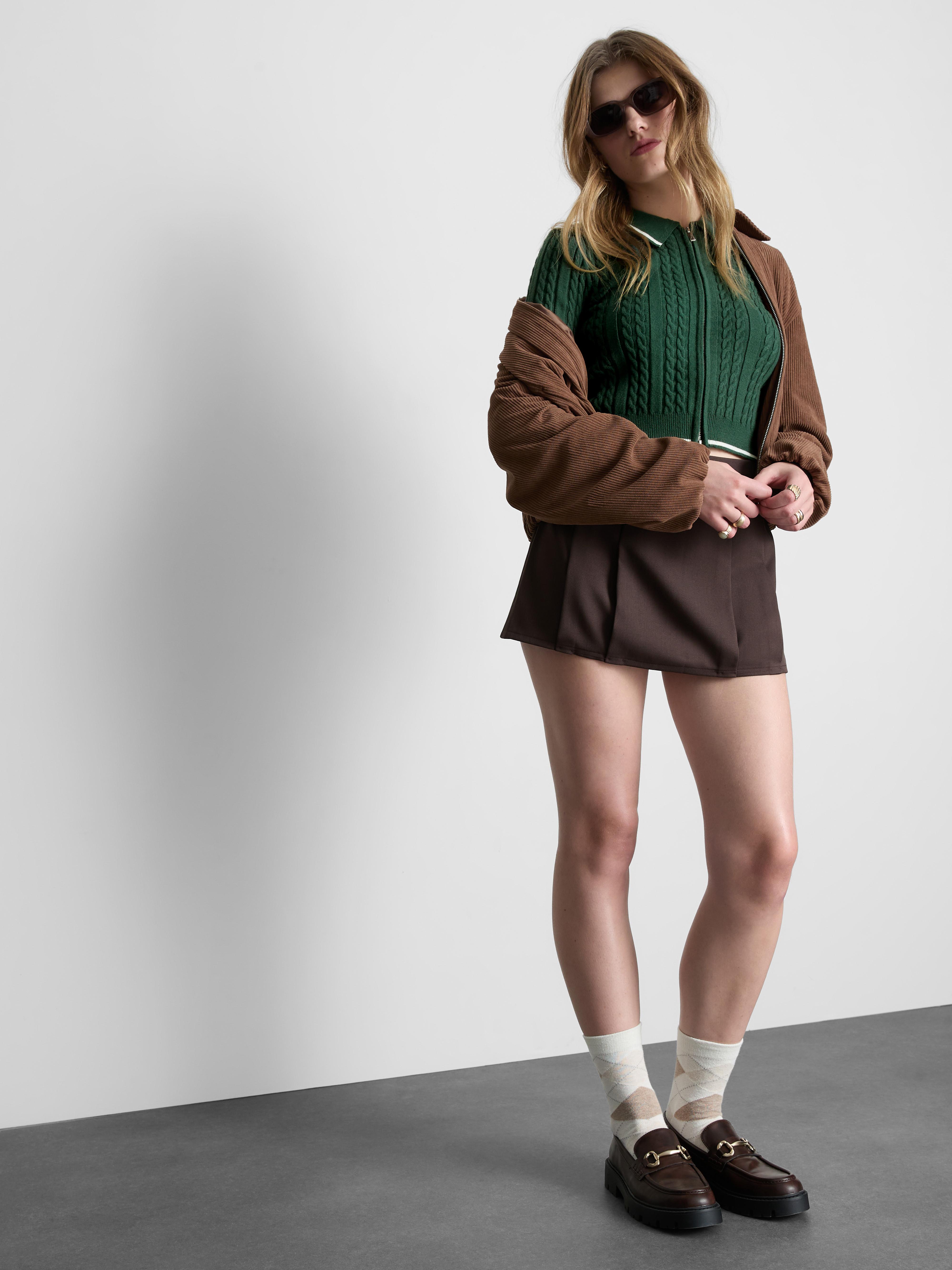 Polo Cable Knit Cardigan