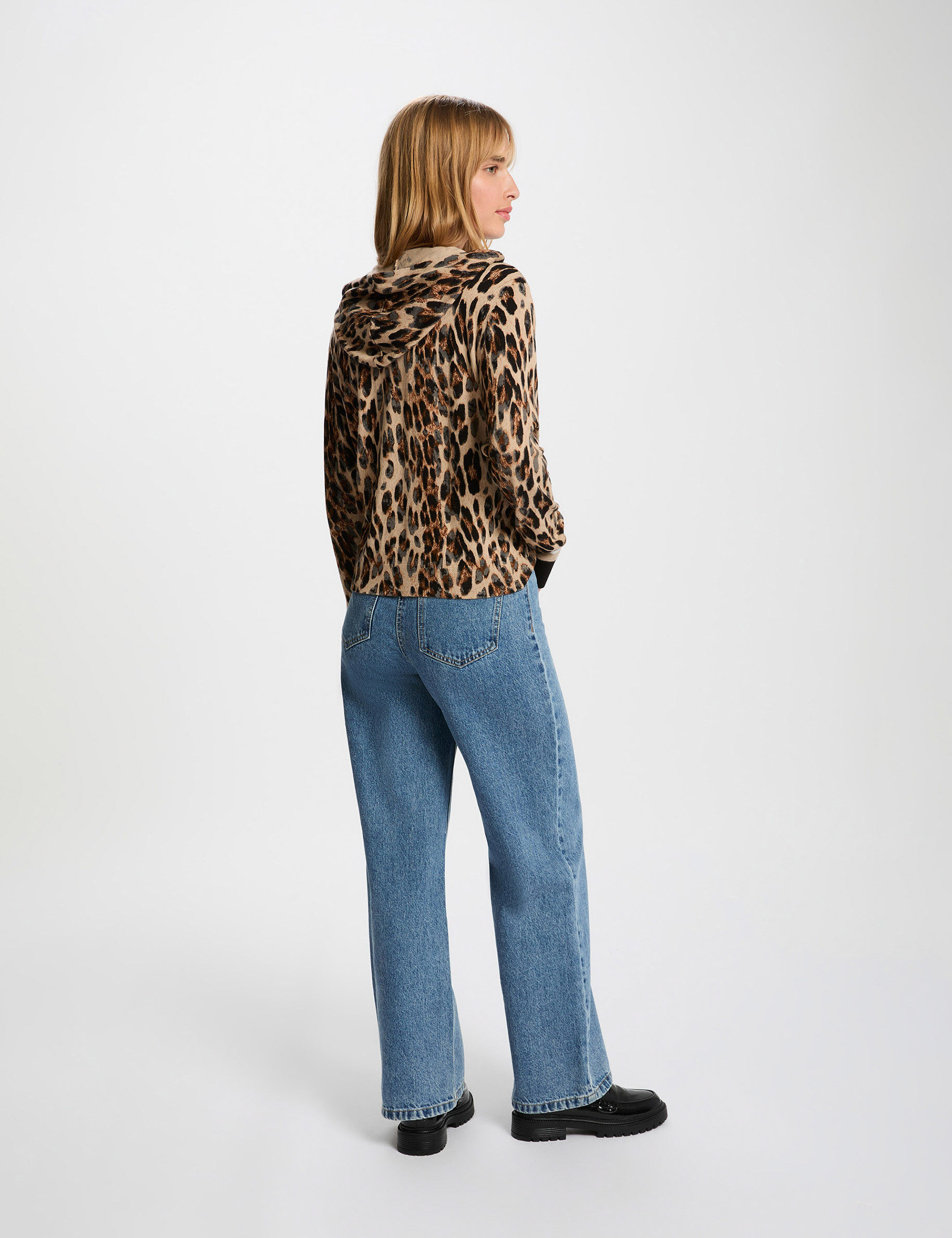 Straight Sweater With Hood Multicolor Women