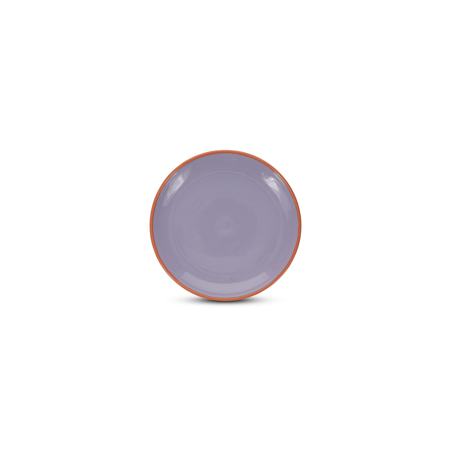 Ona - Plat bord 18xH2,5cm paars/oranje Duo - Set van 4