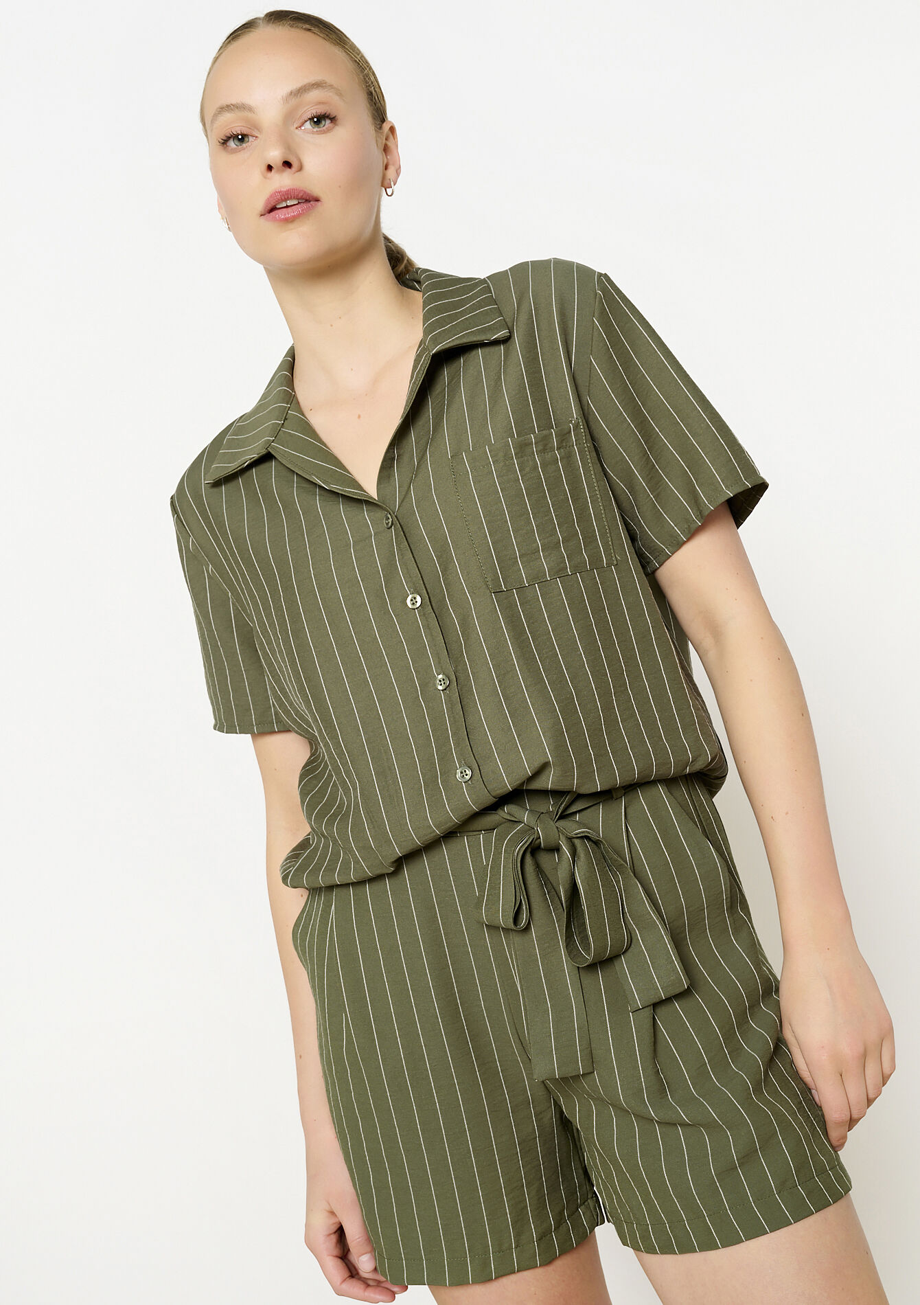 Vloeiende gestreepte blouse