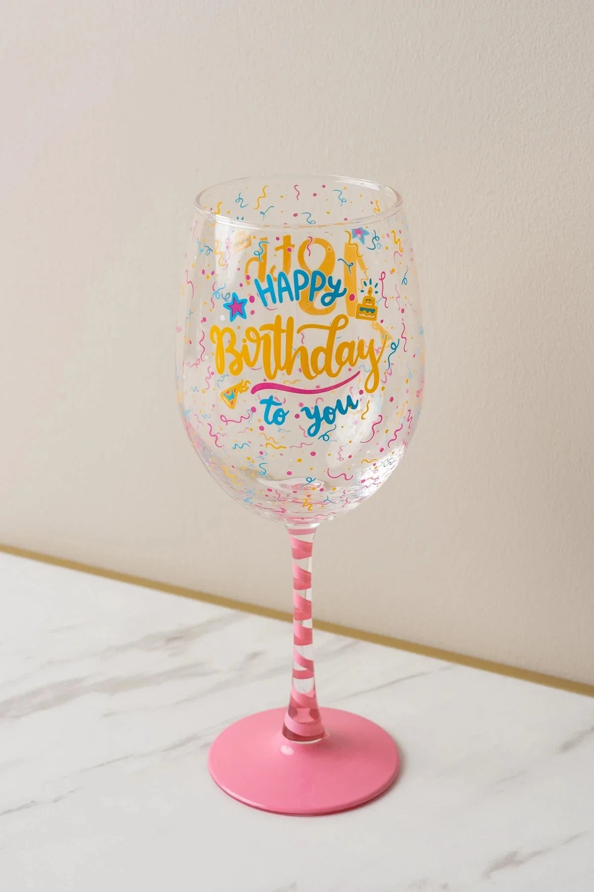 18th Birthday Celebration Glass