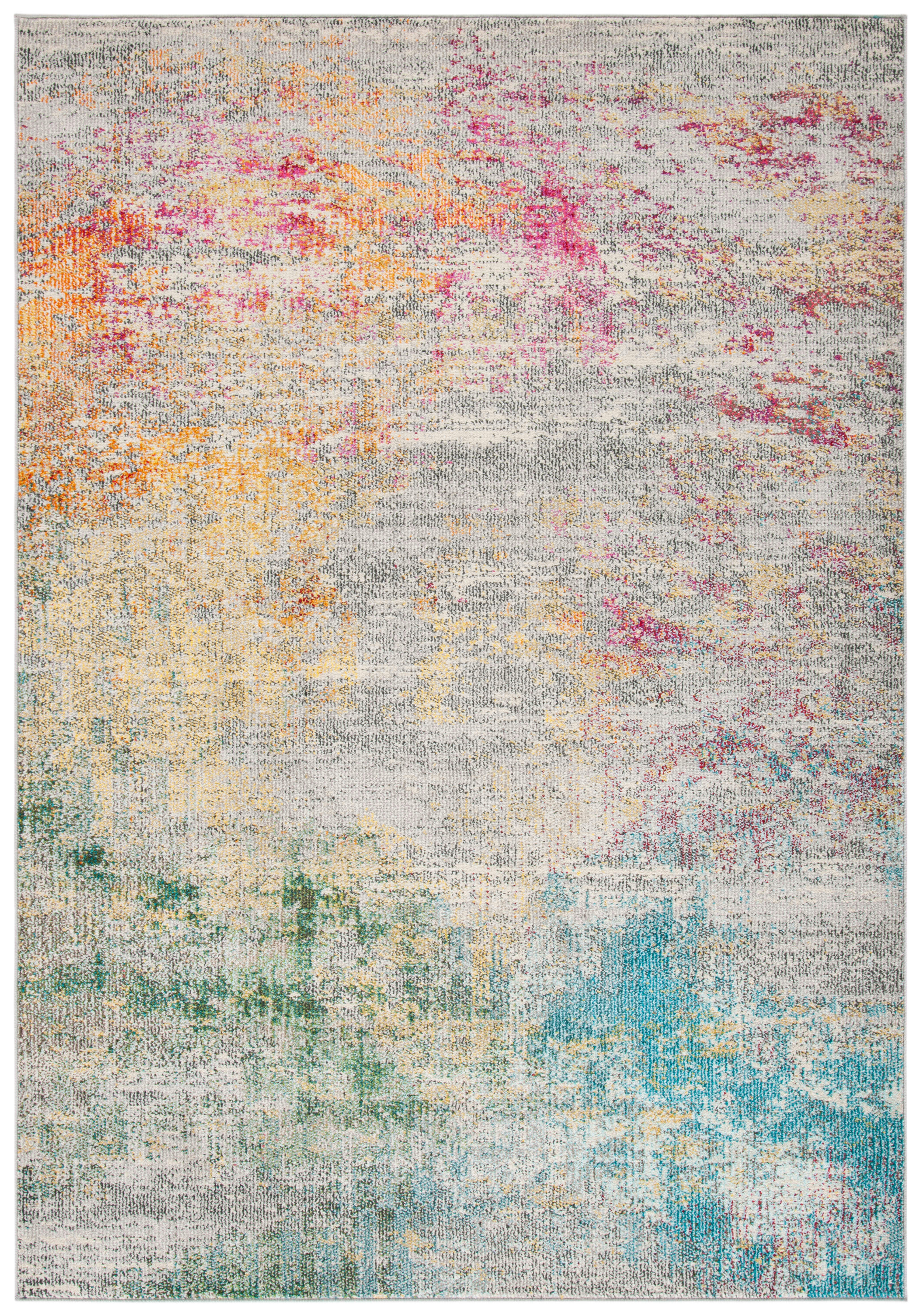 MADISON - Tapis de salon interieur en gris & or, 91 x 152 cm