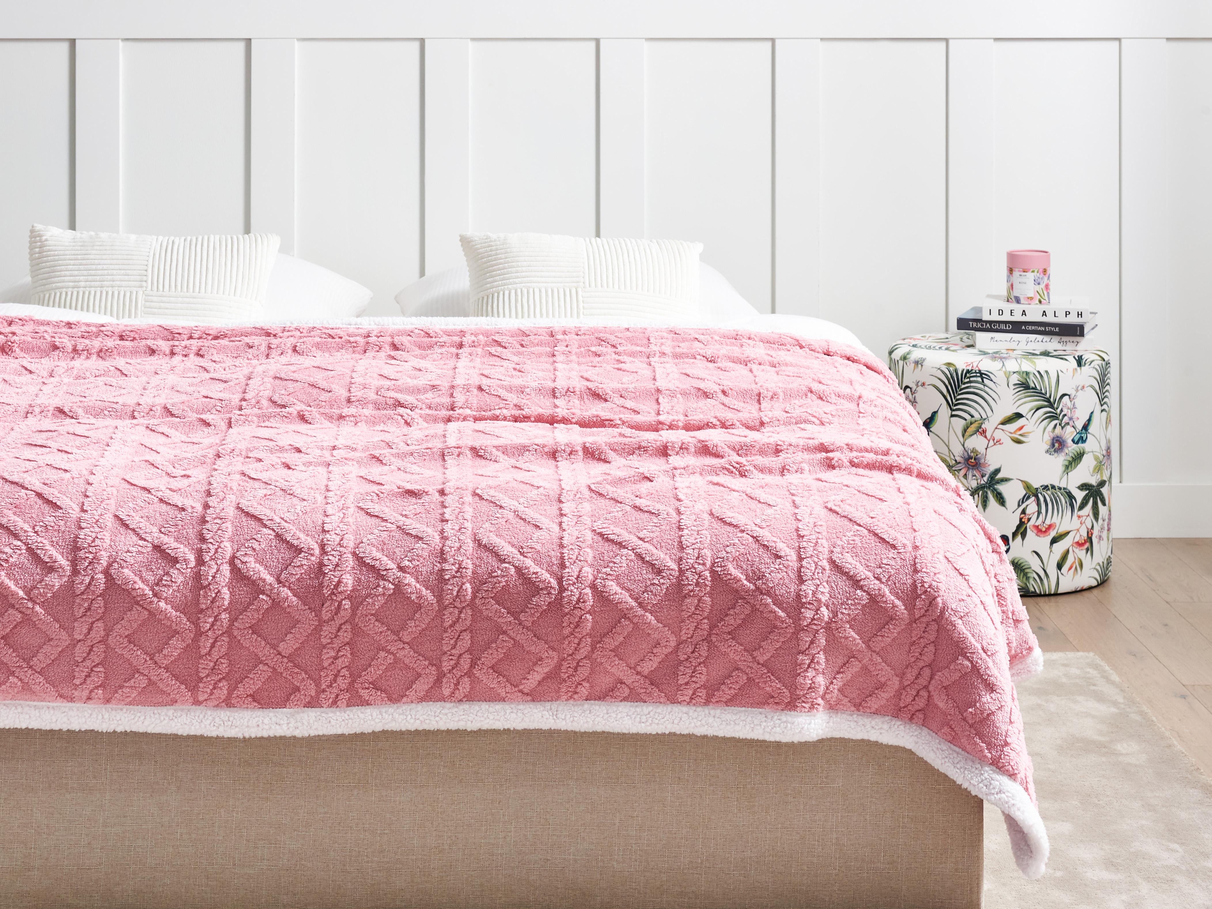 Blanket HONEYCOMB 150 x 200 cm Pink