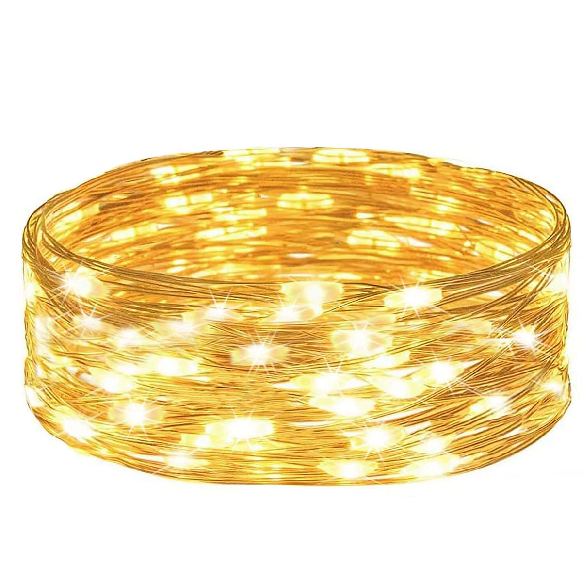 Lampki choinkowe 30 LED druciki na baterie biały ciepły