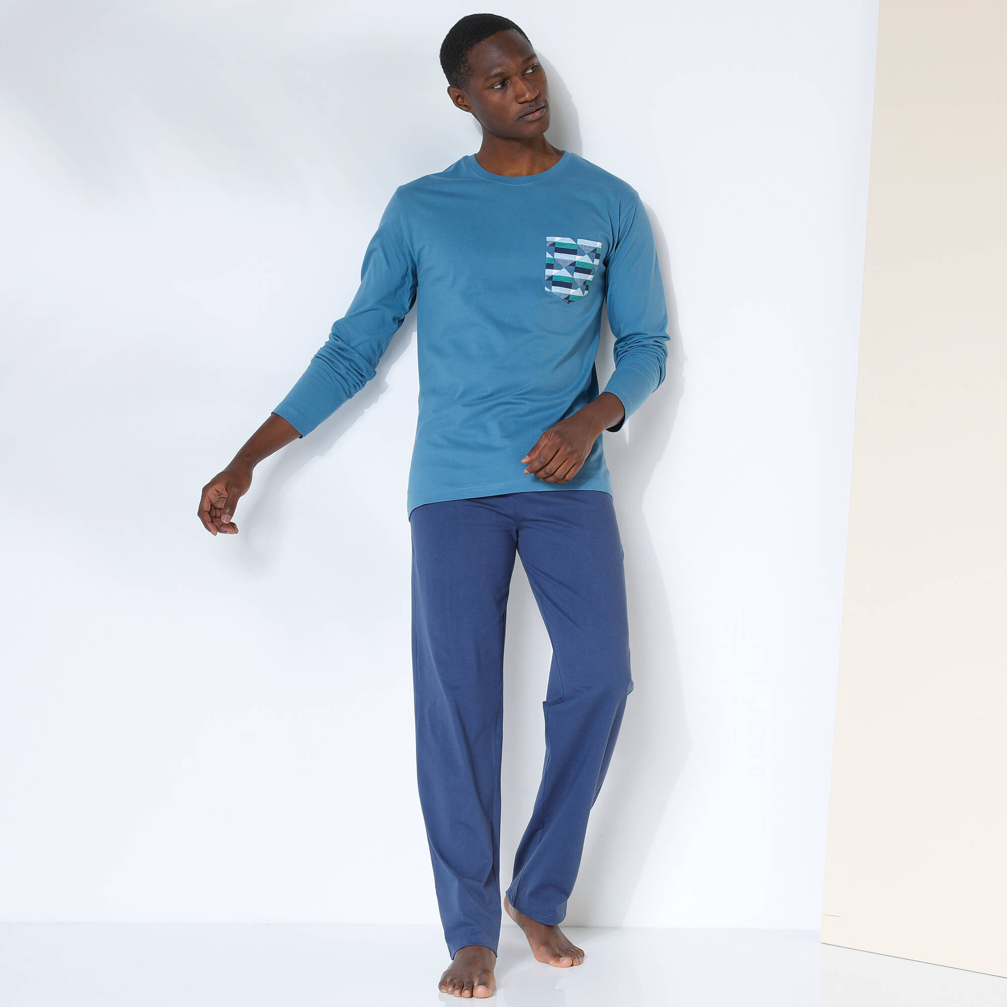 Pantalon pyjama coton uni