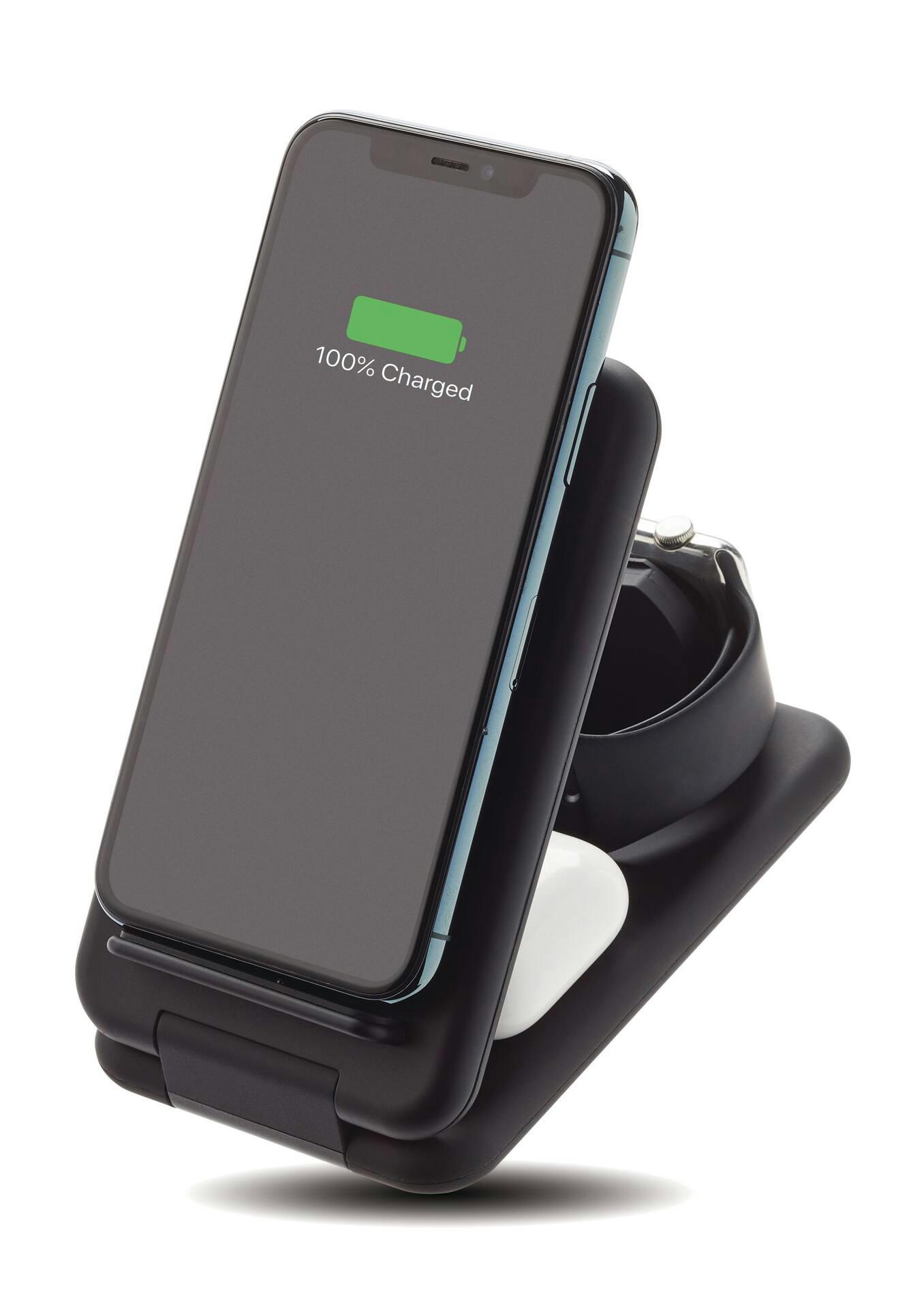 Bluehive Foldable Wireless Charging Station, Qi Certified, Black