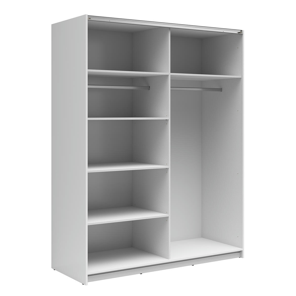 - Armoire 2 portes L153 x H195 cm panneaux agglomérés blanc