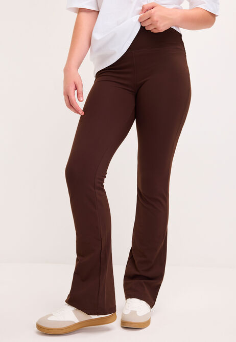 Older Girls Chocolate Brown Active Bootcut Leggings