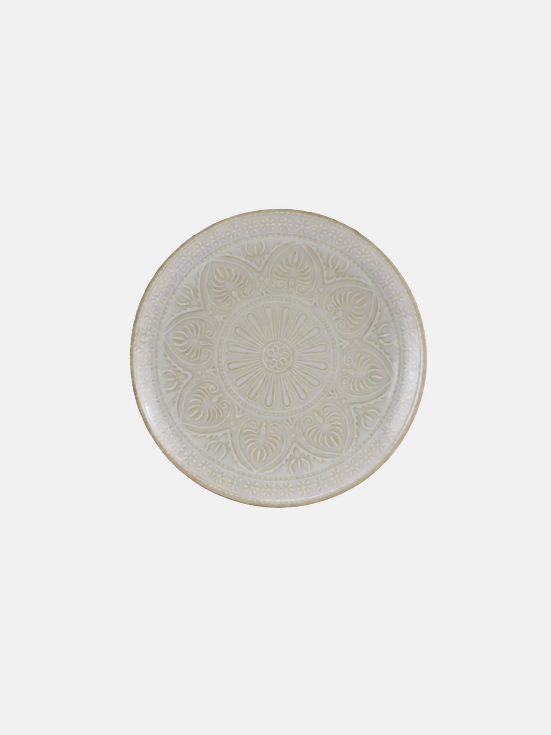 Ceramiczny talerz z tłoczonym wzorem