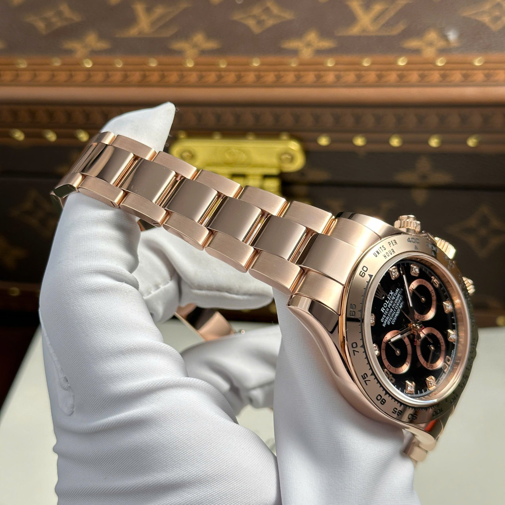 Rolex Daytona RG Plated Black Dial 40mm Oyster Super Clone