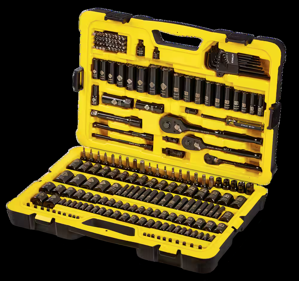 Stanley Professional Grade Black Chrome Socket Set, 229-pc, SAE/Metric
