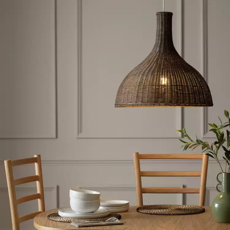 Habitat Wicker Pear Natural Easy Fit Lampshade - 51cm