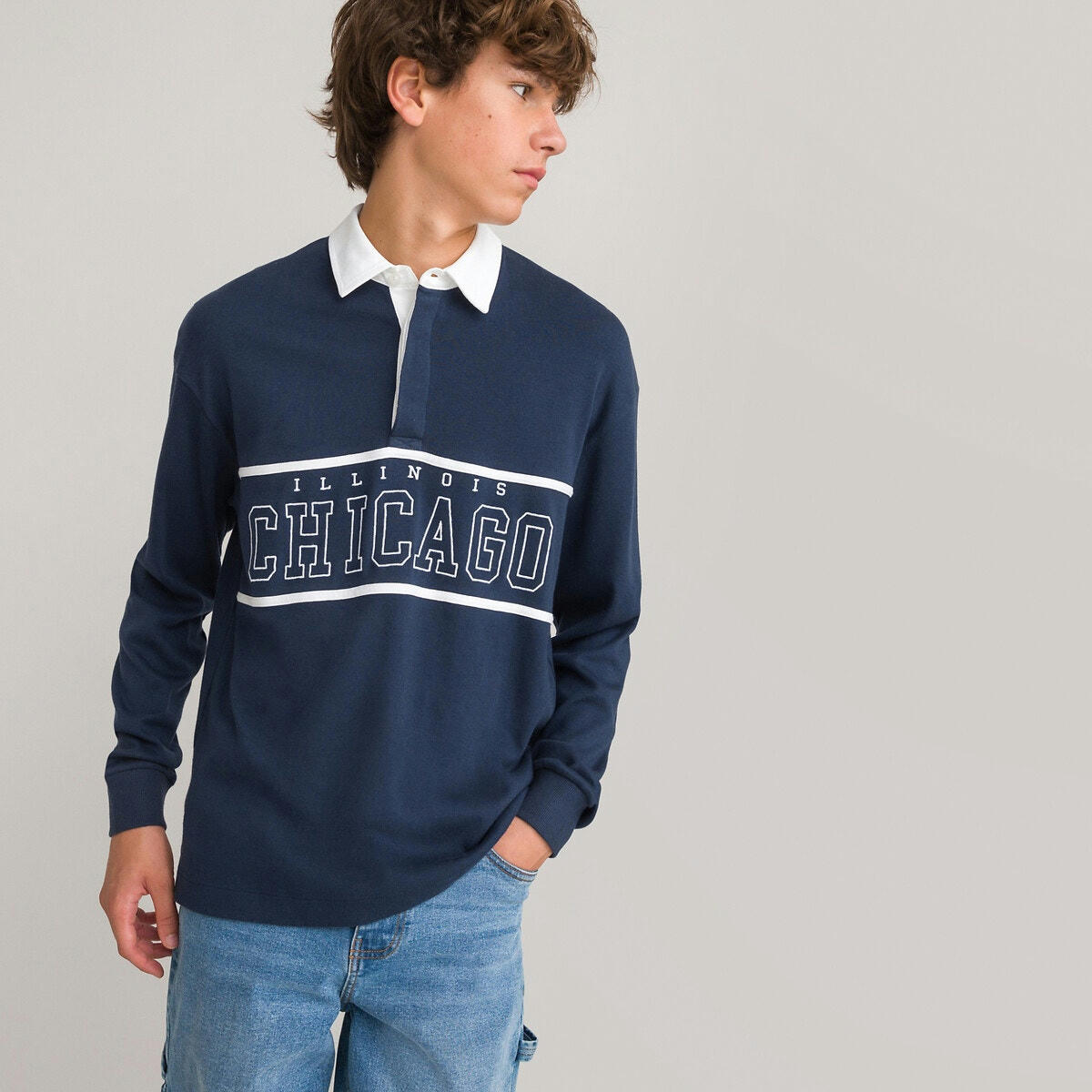 Polo manches longues oversize unisexe