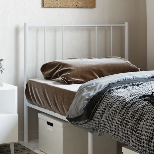 NNEVL Metal Headboard White 90 cm