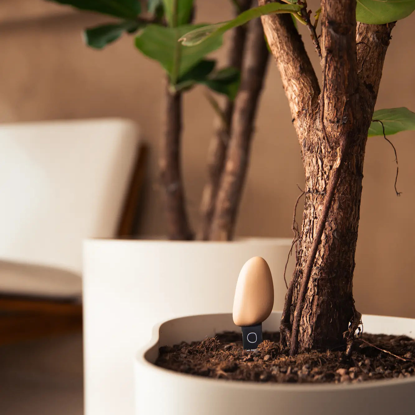 Elho Smart Pebble - Bruin - L 5 x B x H 17 cm - Binnen