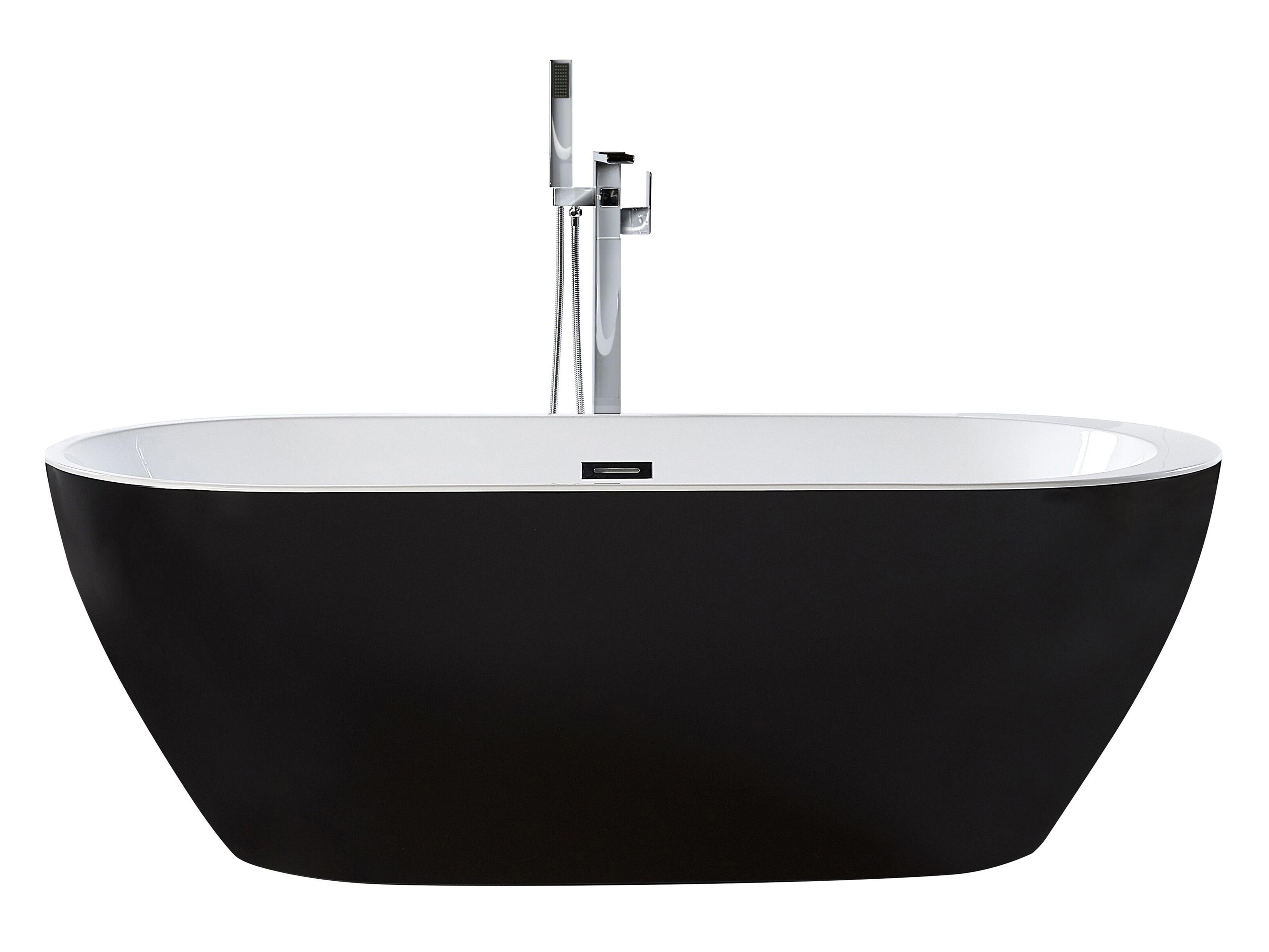 Freestanding Bathtub NEVIS 1500 x 750 mm Black
