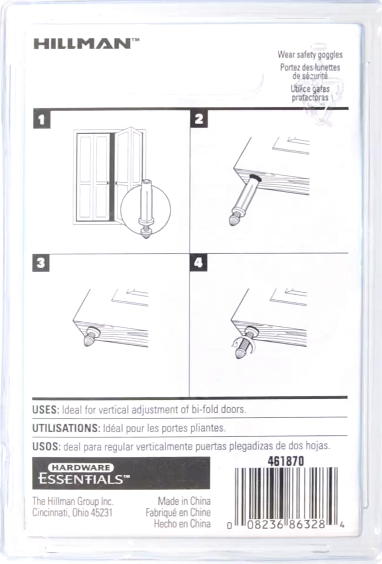 Hillman Bottom Bi-Fold Door Accessory Kit, Interior Use, Mounting Hardware Included