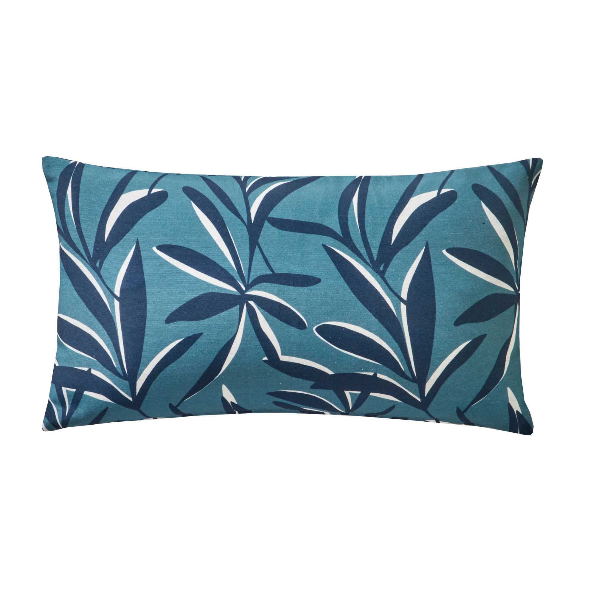 Housse de coussin imprimé feuillage