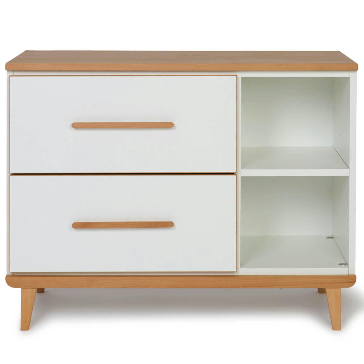 NADO - Petit meuble 2 tiroirs blanc