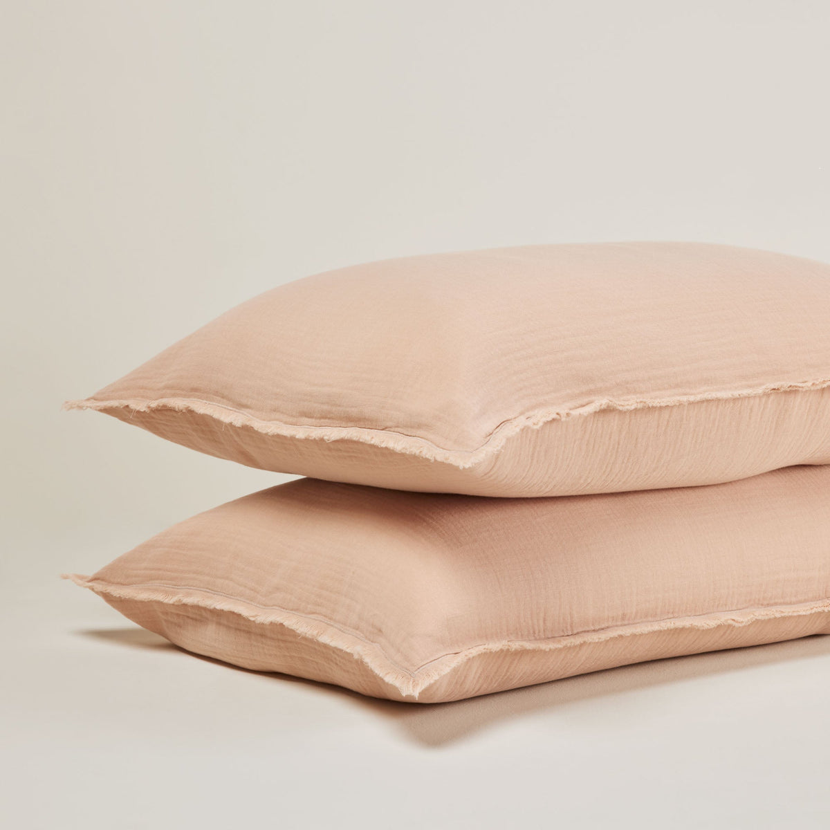 Madura Set van 2 kussenslopen Lou roze perzik 50x75 cm