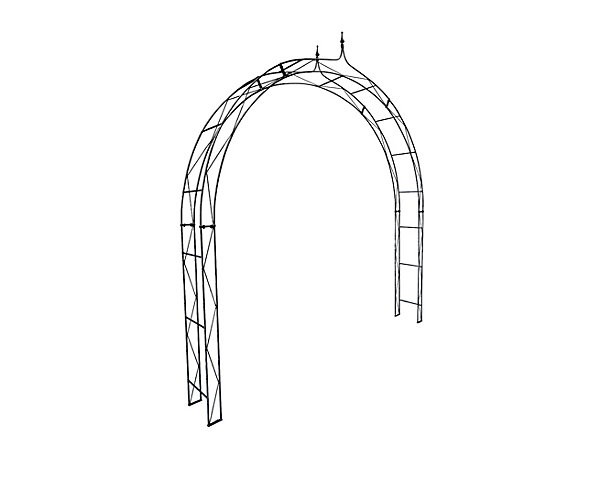 Arche de jardin HANNAH - 220 cm revêtement en poudre noir
