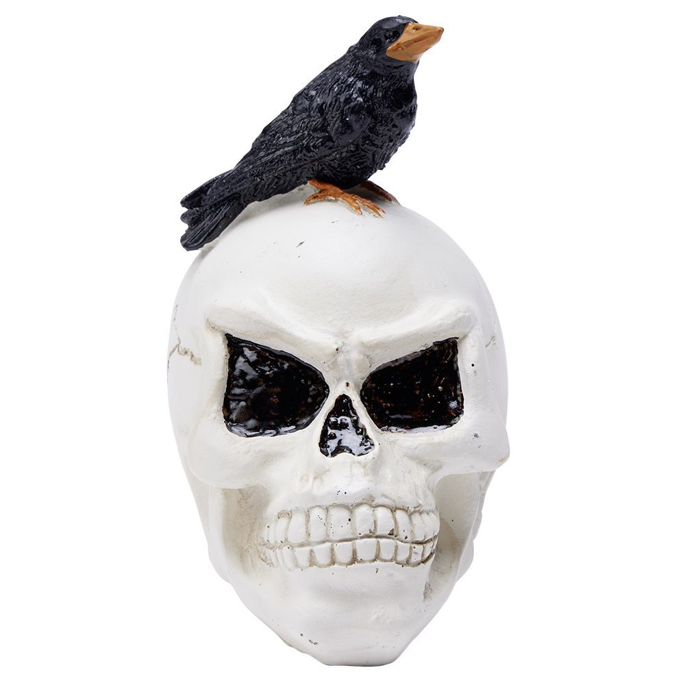 Tête de mort Halloween en polyrésine
