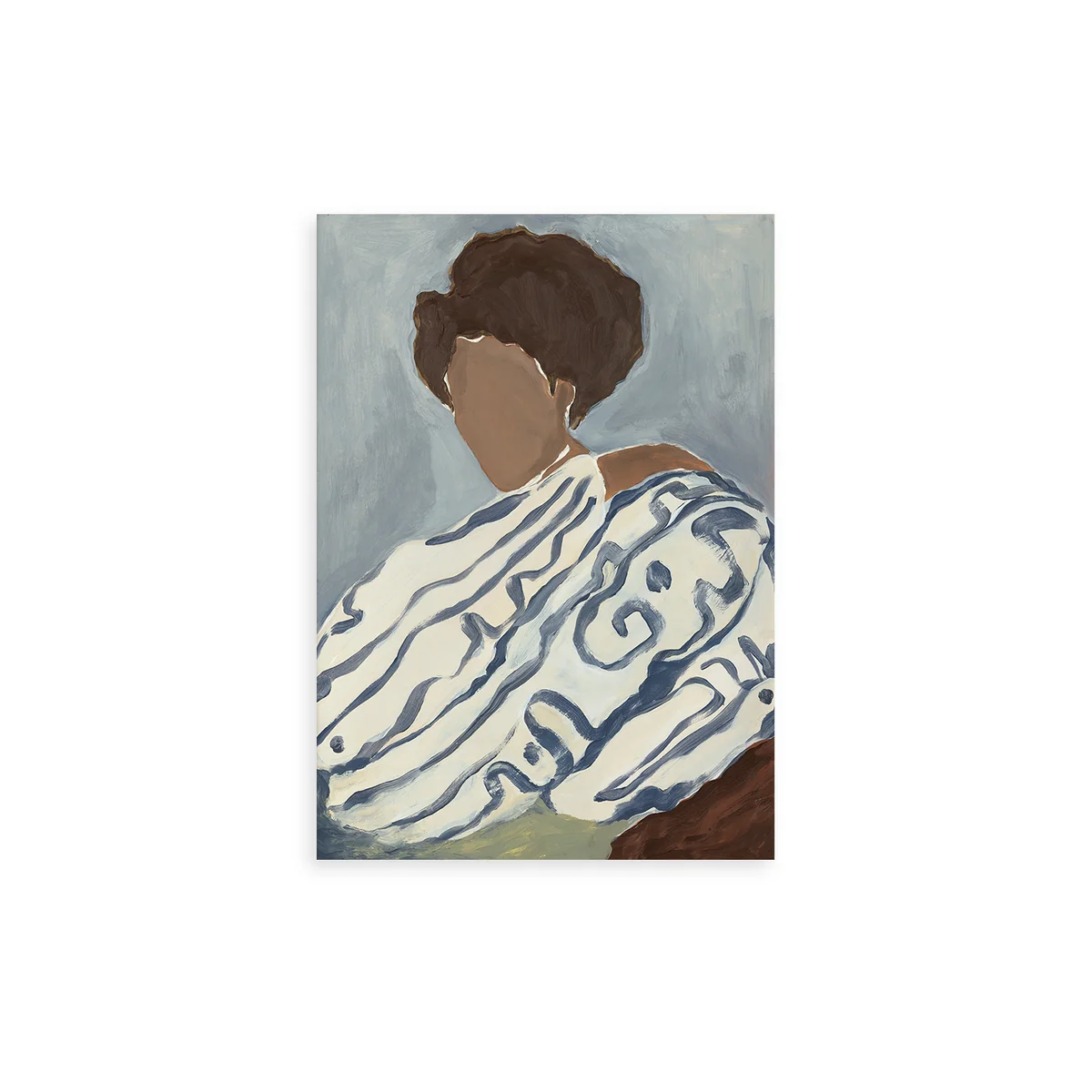 Paper Collective - Blue Curls Poster