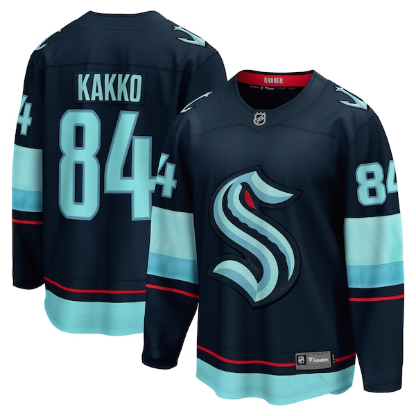 Kaapo Kakko Seattle Kraken  Home Breakaway Player Jersey - Deep Sea Blue