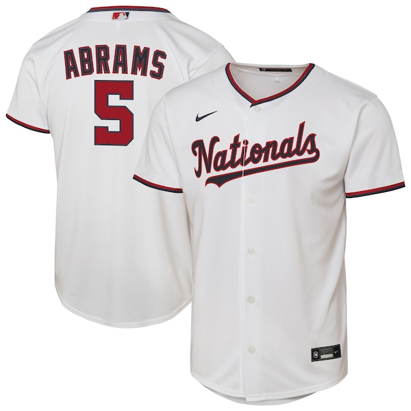 CJ Abrams Washington Nationals Nike Youth Home Replica Player Jersey - White
