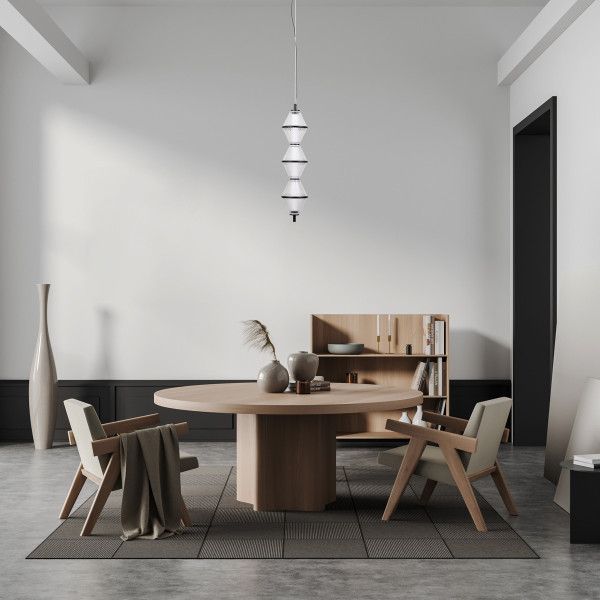 Lampa wisząca FUENTE czarna matowa LED 3x15W Ciepła biel 1108lm Italux