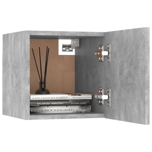 NNEVL Bedside Cabinet Concrete Grey 30.5x30x30 cm Chipboard