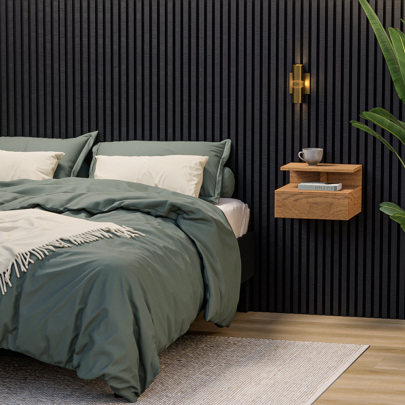 by fonQ basic Zoey Nachtkastje met bovenplank - Eikenbruin