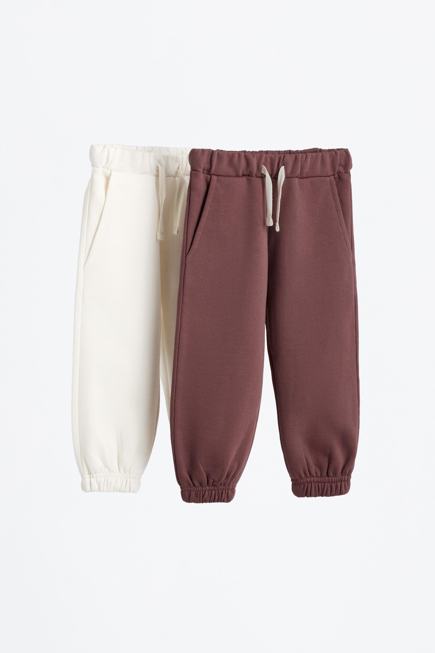 Pack 2 pantalones felpa lisos